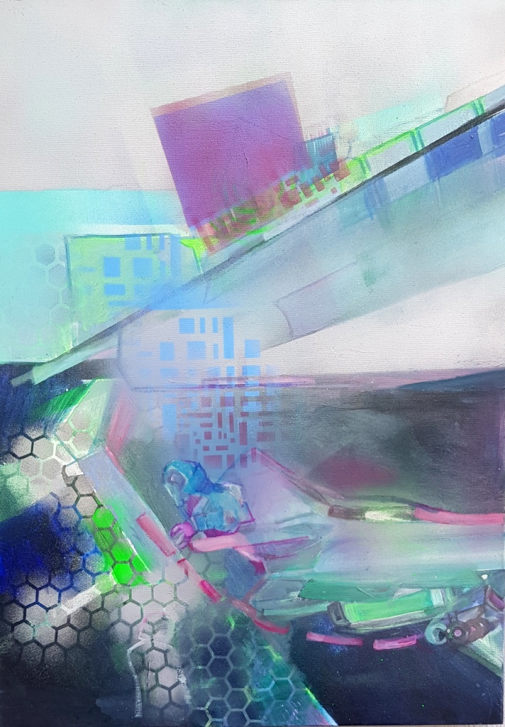 HOLIDAY,50x70cm acrylic and spray colours