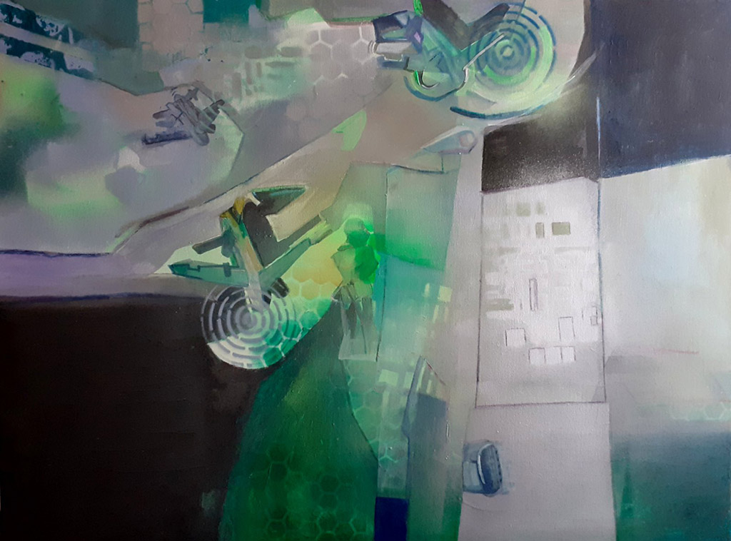 FLIGHTS,30cmx40cm acrylic and spray colours